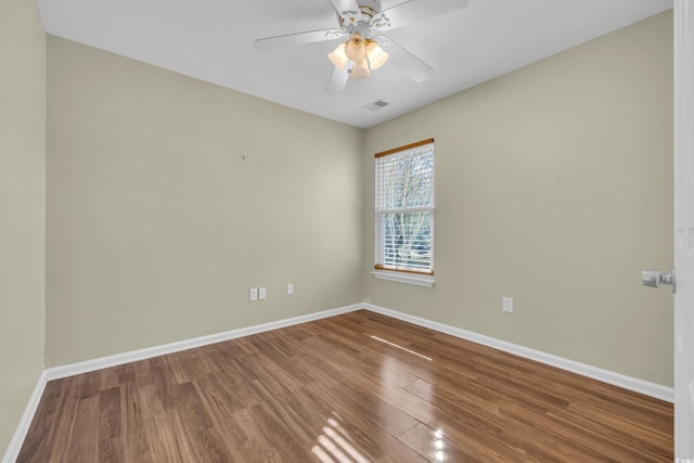 308 Dendy Ct, Myrtle Beach, SC 29579 - empty room with baseboards, wood finished floors, and a ceiling fan