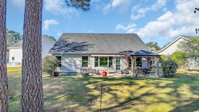 308 Dendy Ct, Myrtle Beach, SC 29579 - rear view of property with a gazebo, a yard, and a patio