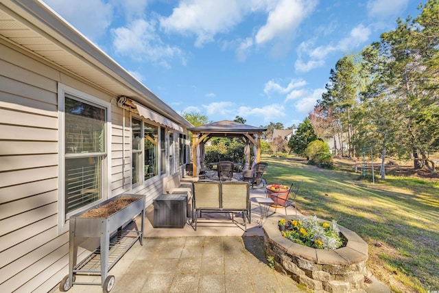 308 Dendy Ct, Myrtle Beach, SC 29579 - view of patio featuring a gazebo and outdoor dining area