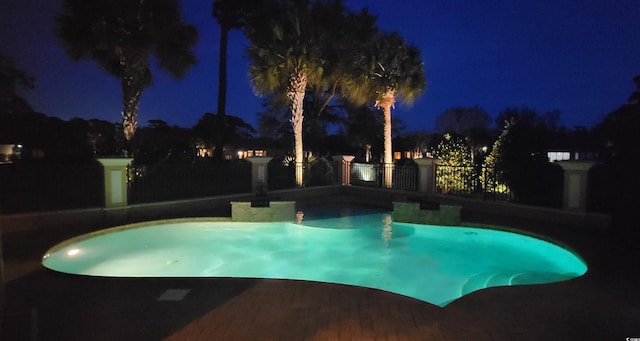 7268 Seville Dr, Myrtle Beach, SC 29572 - view of pool at night