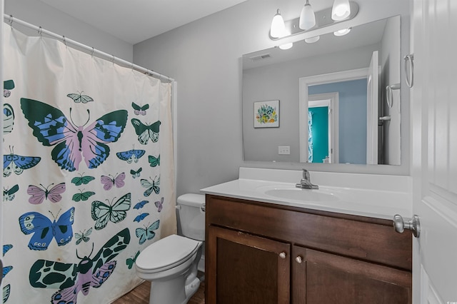 1524 Stilley Cir, Conway, SC 29526 - bathroom with toilet, vanity, and curtained shower