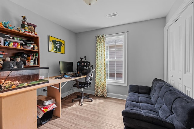 1524 Stilley Cir, Conway, SC 29526 - office area featuring wood finished floors and baseboards