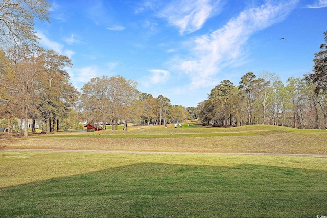 surrounding community featuring a lawn