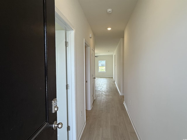 1025 Jase Dr, Longs, SC 29568 - hall featuring light wood finished floors, baseboards, and recessed lighting