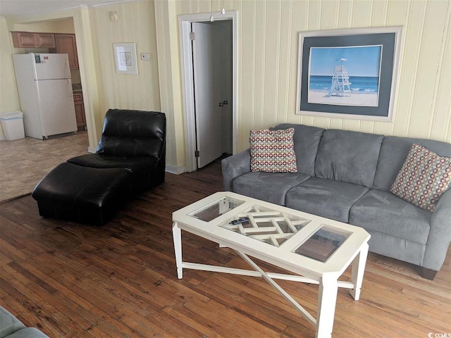 living room featuring light wood-style floors