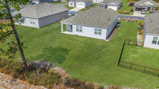 drone / aerial view featuring a residential view