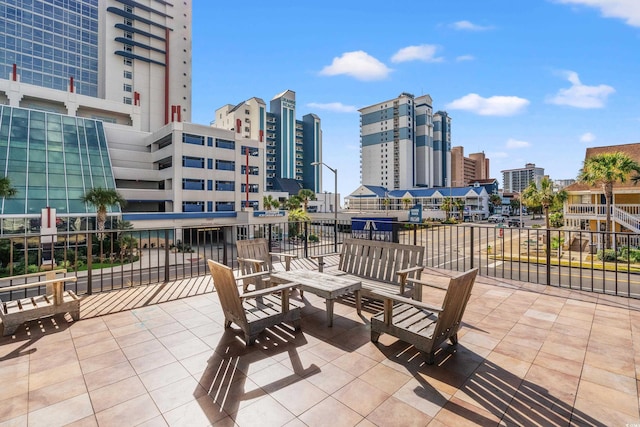 2010 S Ocean Blvd, Myrtle Beach, SC 29577 - view of patio with a view of city