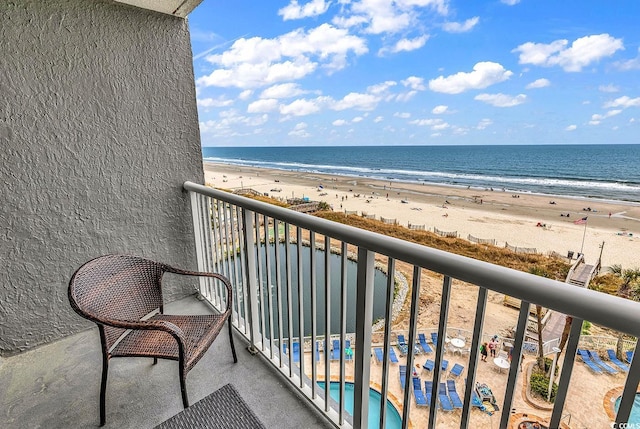 161 Sea Watch Dr Unit 614, Myrtle Beach, SC 29572 - balcony featuring view of water and beach