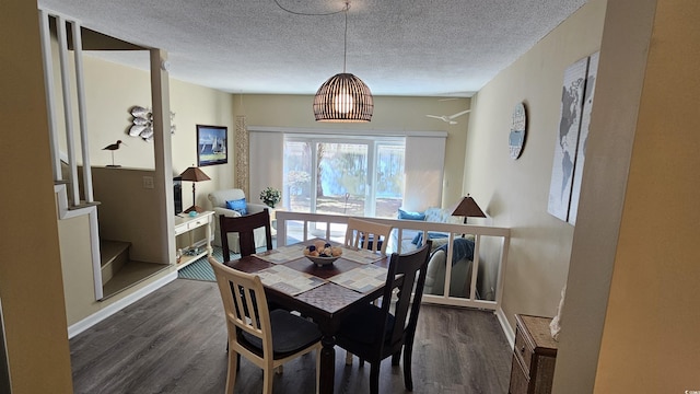 5 Gate 1 Unit 5, Calabash, NC 28467 - dining space featuring wood finished floors, a textured ceiling, baseboards, and stairway