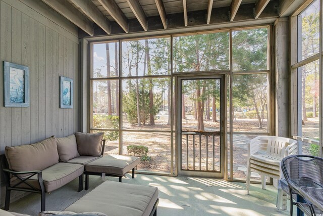 view of sunroom