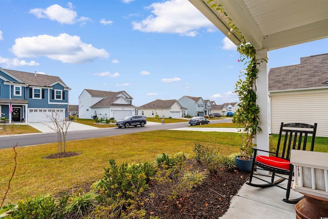 view of yard with a residential view