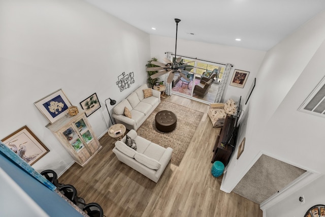 212 Machrie Loop Unit D, Myrtle Beach, SC 29588 - living room featuring wood finished floors and recessed lighting