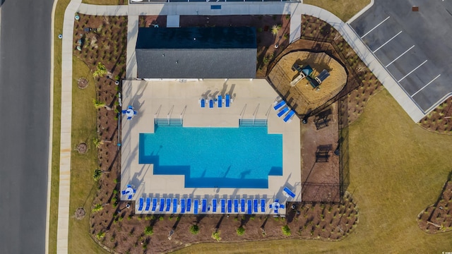 1176 Harbison Cir, Myrtle Beach, SC 29579 - aerial view of property and surrounding area featuring a pool area