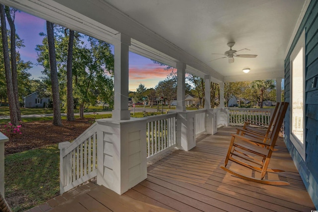 160 Shipmaster Ave, Pawleys Island, SC 29585 - porch featuring ceiling fan