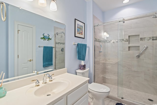 2180 Waterview Dr Unit 733, North Myrtle Beach, SC 29582 - bathroom with a shower stall, toilet, and vanity