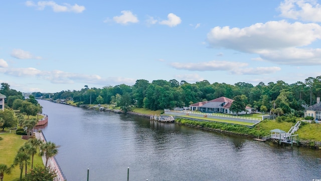 2180 Waterview Dr Unit 733, North Myrtle Beach, SC 29582 - water view with fence and a dock