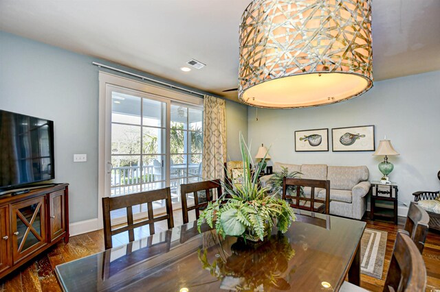 4850 Cantor Ct Unit 202, North Myrtle Beach, SC 29582 - dining space with baseboards, recessed lighting, and wood finished floors