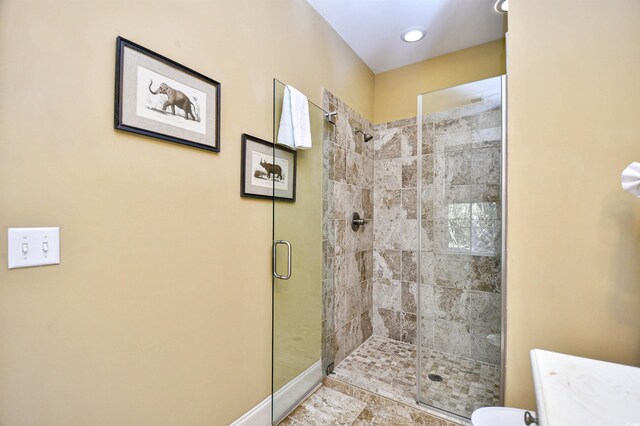 4850 Cantor Ct Unit 202, North Myrtle Beach, SC 29582 - full bath featuring a shower stall, vanity, and toilet