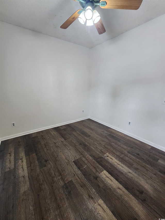 6204 Sweetwater Blvd Unit 6204, Murrells Inlet, SC 29576 - unfurnished room with dark wood-style flooring, ceiling fan, and baseboards