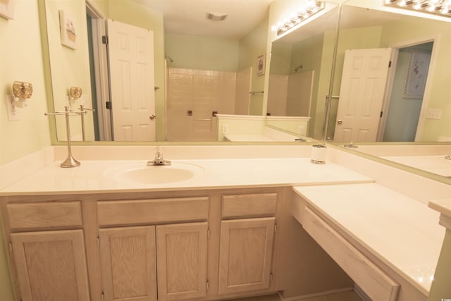 5030 Windsor Green Way Unit 203, Myrtle Beach, SC 29579 - full bath featuring visible vents, a walk in shower, and vanity