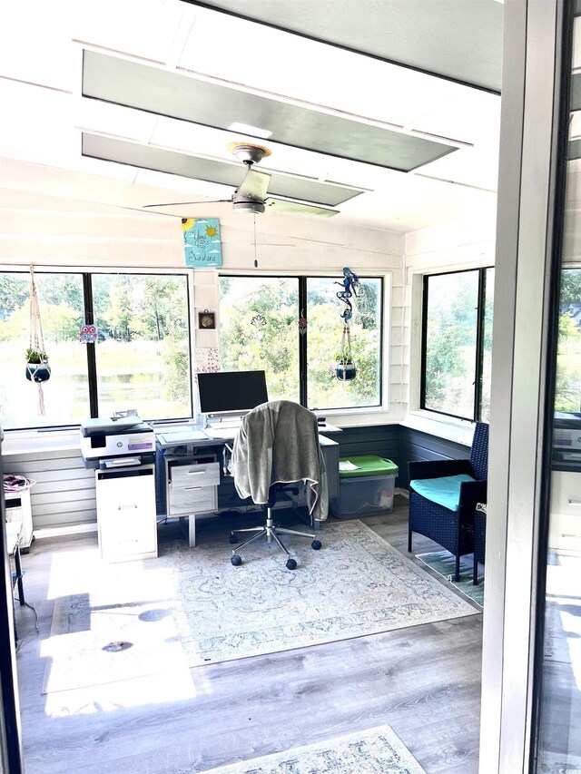 532 Medcalf Dr SW, Sunset Beach, NC 28468 - office space featuring wood finished floors and wood walls