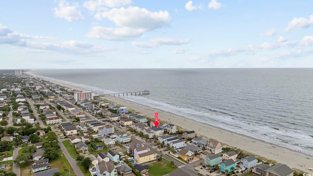 412 Seaside Dr S, Surfside Beach, SC 29575 - aerial view of property's location with unending shoreline and nearby suburban area