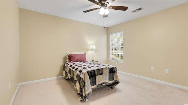 4533 Greenbriar Dr, Little River, SC 29566 - bedroom with visible vents, baseboards, a ceiling fan, and carpet floors