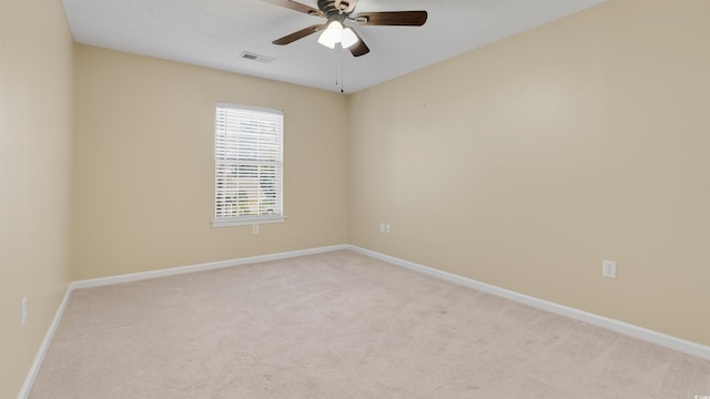 4533 Greenbriar Dr, Little River, SC 29566 - unfurnished room featuring carpet flooring, visible vents, baseboards, and ceiling fan