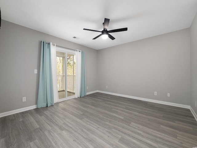 4854 Meadowsweet Dr Unit 1909, Myrtle Beach, SC 29579 - unfurnished room with wood finished floors and ceiling fan