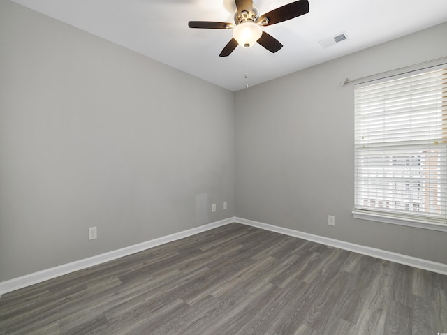 4854 Meadowsweet Dr Unit 1909, Myrtle Beach, SC 29579 - unfurnished room with dark wood-style floors and ceiling fan