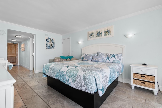9550 Shore Dr Unit 1026, Myrtle Beach, SC 29572 - bedroom featuring ornamental molding and baseboards