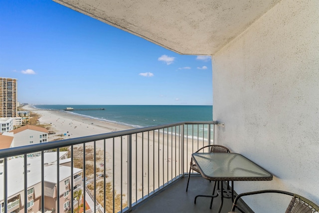 9550 Shore Dr Unit 1026, Myrtle Beach, SC 29572 - balcony featuring view of water and beach