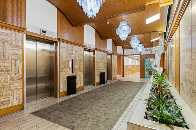 9550 Shore Dr Unit 1026, Myrtle Beach, SC 29572 - common area with wooden walls and lofted ceiling