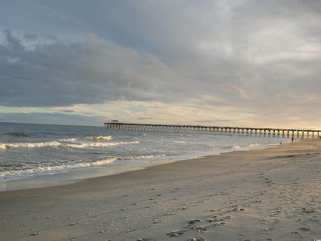 water view featuring a beach view