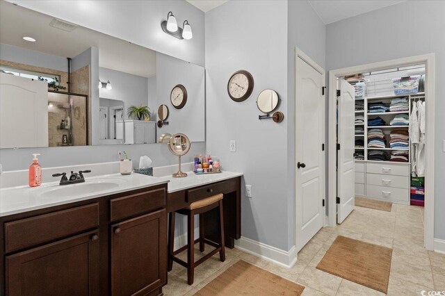 129 Astoria Park Loop, Conway, SC 29526 - full bath featuring baseboards, a stall shower, and vanity