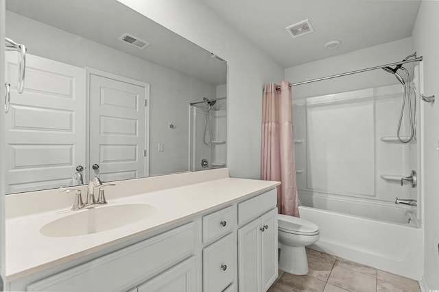 852 Harrison Mill St, Myrtle Beach, SC 29579 - bathroom with vanity, shower / bath combo, and tile patterned flooring