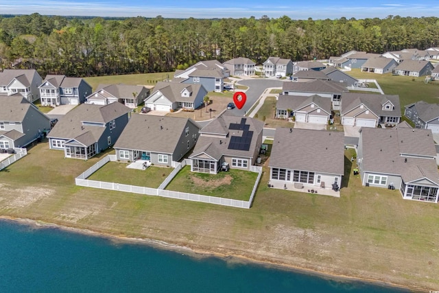 852 Harrison Mill St, Myrtle Beach, SC 29579 - aerial perspective of suburban area with a nearby body of water and a heavily wooded area