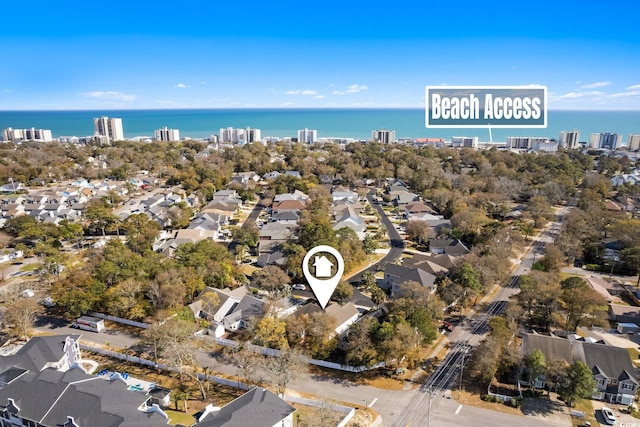 808 Arbor Ln, North Myrtle Beach, SC 29582 - aerial view of property and surrounding area with nearby suburban area and a large body of water