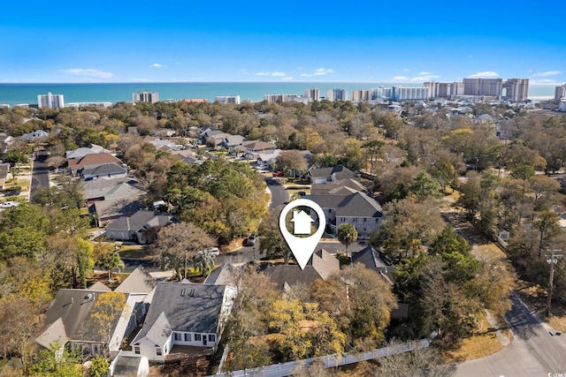 808 Arbor Ln, North Myrtle Beach, SC 29582 - aerial view of property and surrounding area featuring a tree filled landscape and a large body of water