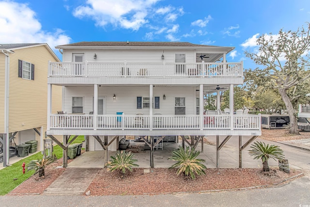 6001-310 S Kings Hwy, Myrtle Beach, SC 29575 - view of front of home featuring a balcony, covered porch, and ceiling fan