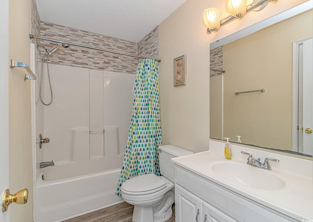 6001-310 S Kings Hwy, Myrtle Beach, SC 29575 - full bath with toilet, vanity, shower / bath combo, and wood finished floors