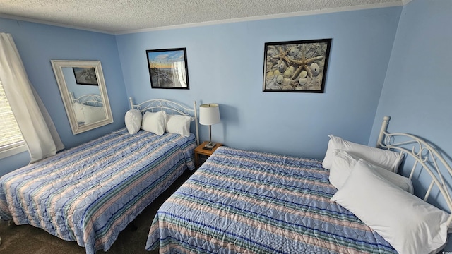 415 Ocean Creek Dr Unit 2443, Myrtle Beach, SC 29572 - carpeted bedroom featuring a textured ceiling