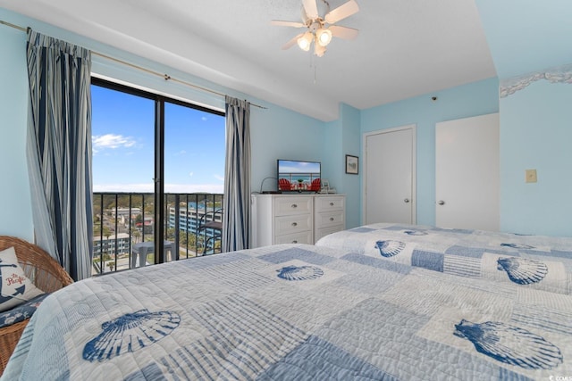 bedroom with ceiling fan