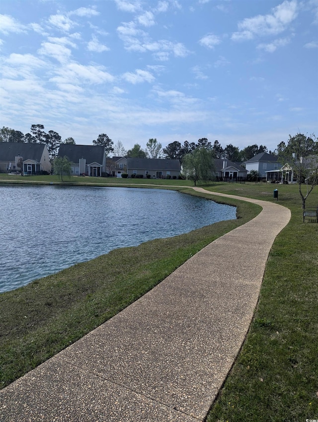 water view featuring nearby suburban area