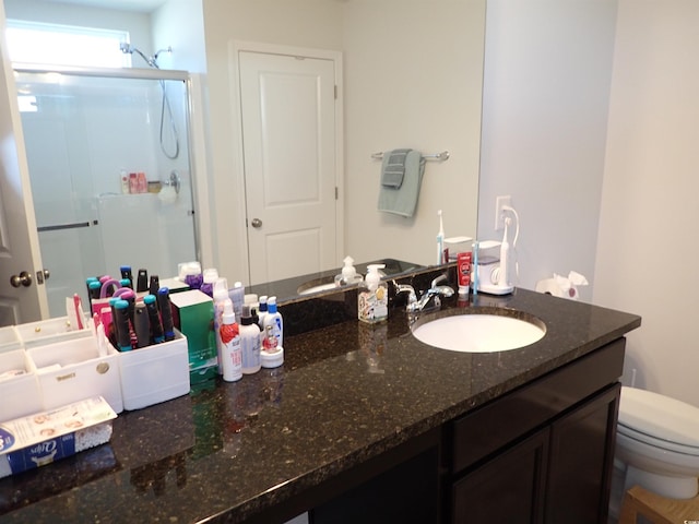 447 Archer Ct, Conway, SC 29526 - full bathroom with toilet, vanity, and a stall shower