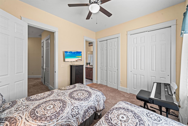 2790 Howard Ave Unit D, Myrtle Beach, SC 29577 - bedroom featuring carpet flooring, two closets, and baseboards