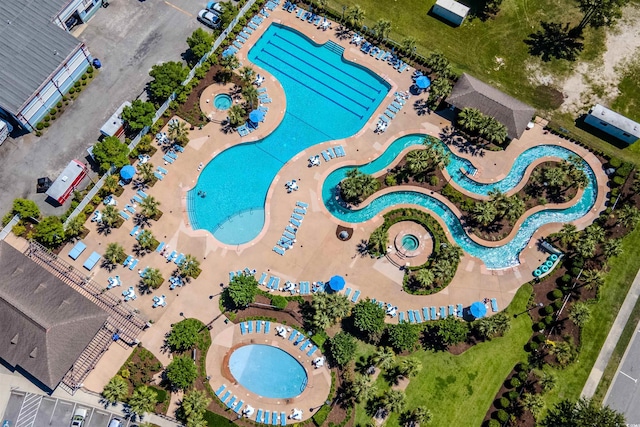 2790 Howard Ave Unit D, Myrtle Beach, SC 29577 - aerial overview of property's location featuring a pool area