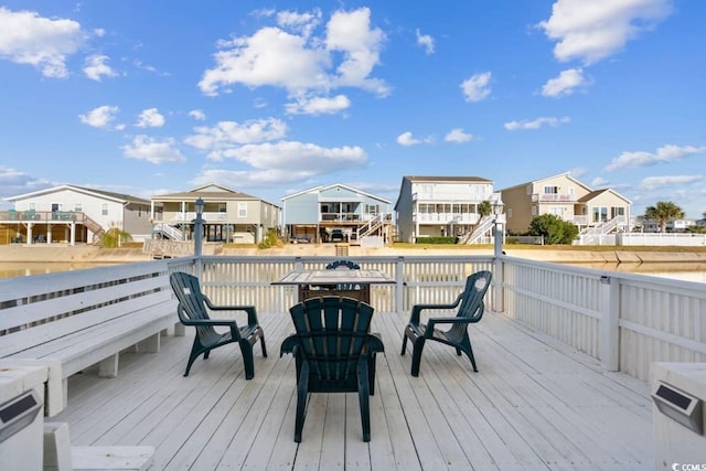 308 36th Ave N, North Myrtle Beach, SC 29582 - deck with a water view and a residential view