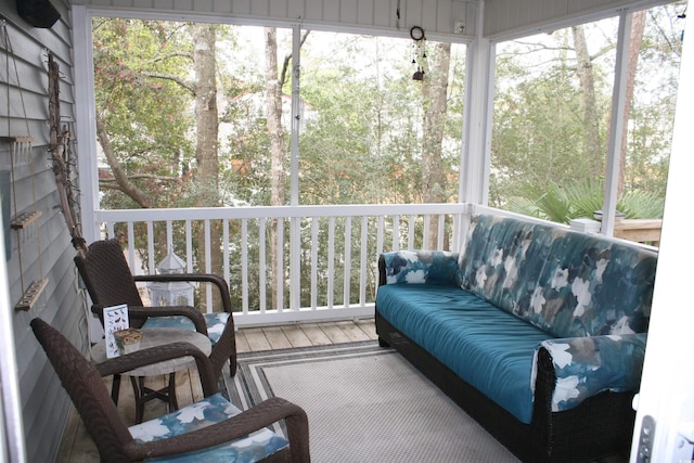 view of sunroom