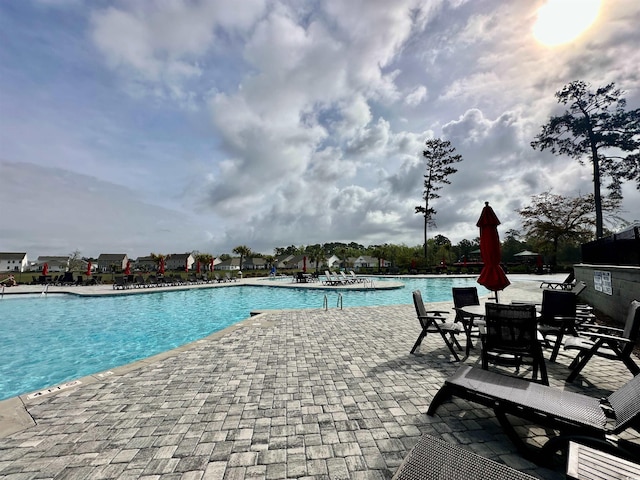 pool featuring a patio
